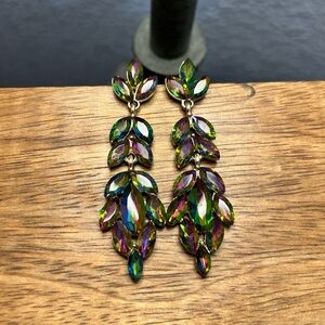 Elegant Multicolor Leaf Drop Earrings